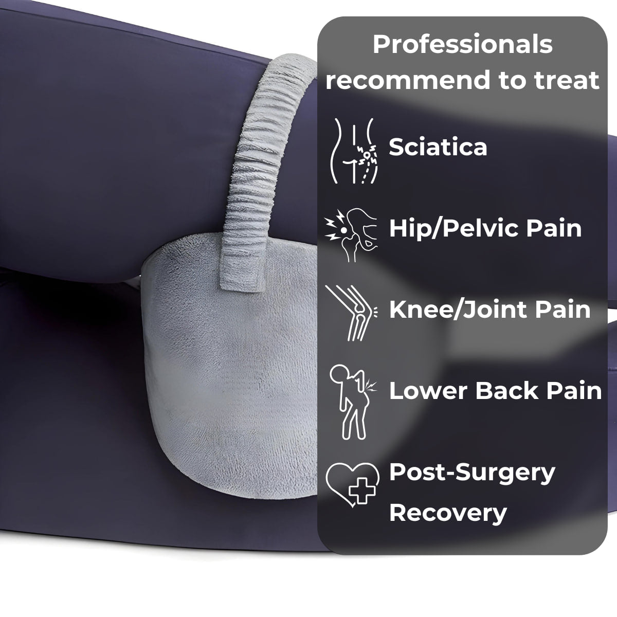 Aurenza Shop Align & Ease Leg Pillow showing a soft, supportive cushion designed to elevate and support legs comfortably.