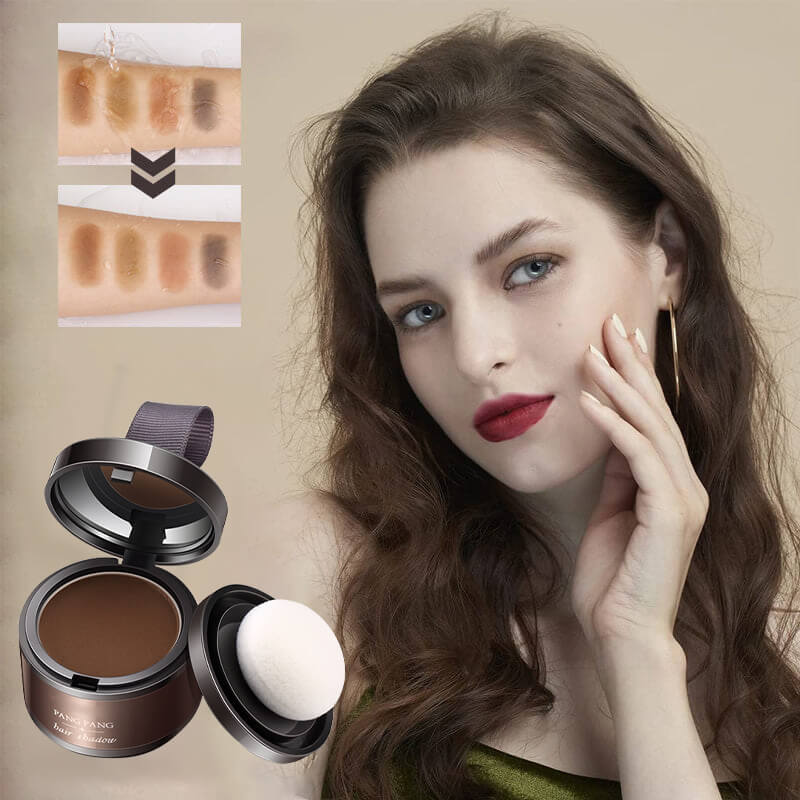 Aurenza Shop Kahuna Magic Root Cover Up in a compact container, designed for quick hair root touch-ups and color blending.