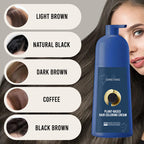 Aurenza Shop plant-based hair coloring cream in a sleek jar, showcasing natural ingredients and vibrant hair color options.
