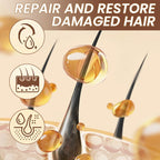 Aurenza Shop plant-based hair coloring cream tube with vibrant natural hair color swatch on a white background.