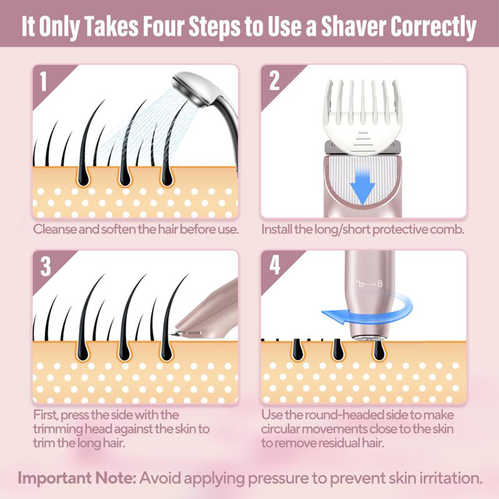 Aurenza Shop Kahuna SilkTrim IPX7 epilator with sleek design, showcasing its head and body for hair removal in health and beauty.