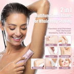 Aurenza Shop Kahuna SilkTrim IPX7 epilator in white with ergonomic handle, designed for hair removal and skin exfoliation.