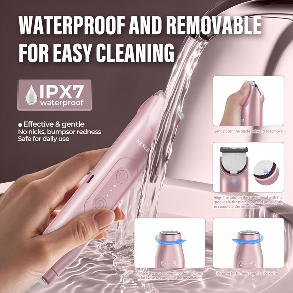 Aurenza Shop Kahuna SilkTrim IPX7 epilator with sleek design, suitable for waterproof hair removal in health and beauty routines.