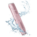 Aurenza Shop Kahuna SilkTrim IPX7 epilator with sleek design and attachment for hair removal in a health and beauty setting.