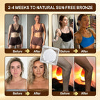 Aurenza Shop Wimaid Sunless Tanning Microneedle Patch showing the discreet patch applied to skin for a natural bronze glow.