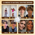 Aurenza Shop Wimaid® sunless tanning microneedle patch showing the discreet patch applied to skin for a bronze glow in 7 days.