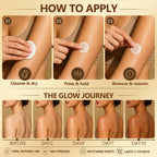 Aurenza Shop Wimaid® Sunless Bronze Tanning Microneedle Patch showing the patch applied on skin for instant glow.