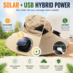 Aurenza Shop ultralight solar fan sun hat, lightweight and breathable summer hat with built-in solar-powered fan for cooling.