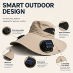 Aurenza Shop ultralight solar fan sun hat with built-in fan for cooling, lightweight design, perfect for summer outdoor activities.