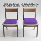 Aurenza Shop Lift & Align™ Gel Seat with ergonomic design for comfort and support, featuring textured surface and gel padding.