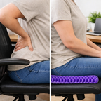 Aurenza Shop Lift & Align™ Gel Seat showing a close-up of the ergonomic gel cushion with adjustable straps.