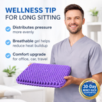 Aurenza Shop Lift & Align™ Gel Seat showing ergonomic design with gel padding for comfort and support.