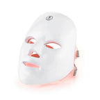 Aurenza Shop Kahuna Red Therapy Facial Mask massager with red LED lights for skin rejuvenation and facial relaxation.
