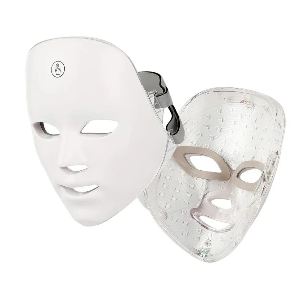 Aurenza Shop Kahuna Red Therapy Facial Mask massager with red LED lights for skin rejuvenation and facial contouring.