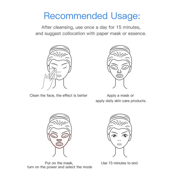 Aurenza Shop Kahuna Red Therapy Facial Mask massager with red LED lights and ergonomic design for skin rejuvenation.