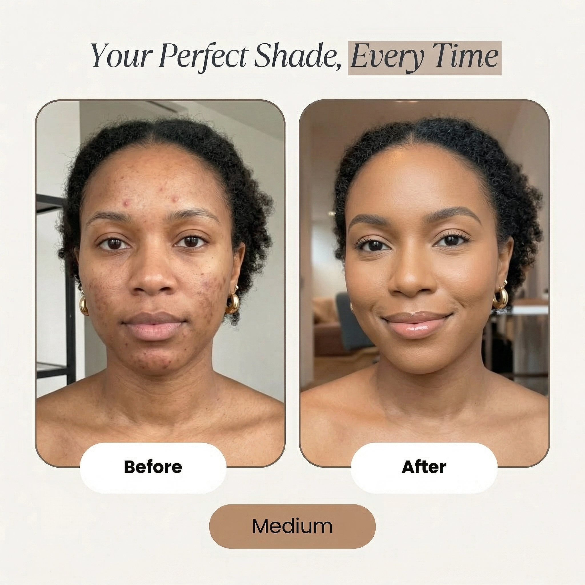 Color Changing Foundation Stick™ by Aurenza Shop shown with the stick's cap off, revealing the product's color and creamy texture.