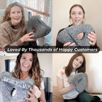 A group of people using Aurenza Shop alignment pillows, demonstrating proper neck and shoulder support for better sleep.
