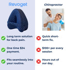 Aurenza Shop alignment pillow with soft fabric cover, designed for neck and shoulder support during rest or sleep.