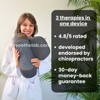 Aurenza Therava™ 3-in-1 Neck Massager with adjustable straps and ergonomic design for muscle relief and relaxation.
