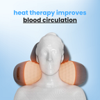 Aurenza Therava 3-in-1 Neck Massager with heat therapy, designed to improve blood circulation and relieve neck tension.