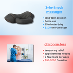 Aurenza Therava™ 3-in-1 neck massager showing adjustable design and plush material for soothing neck relief.