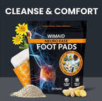 A set of WIMAID™ Wellness Foot Pads from Aurenza Shop, showing multiple adhesive patches designed for foot health.