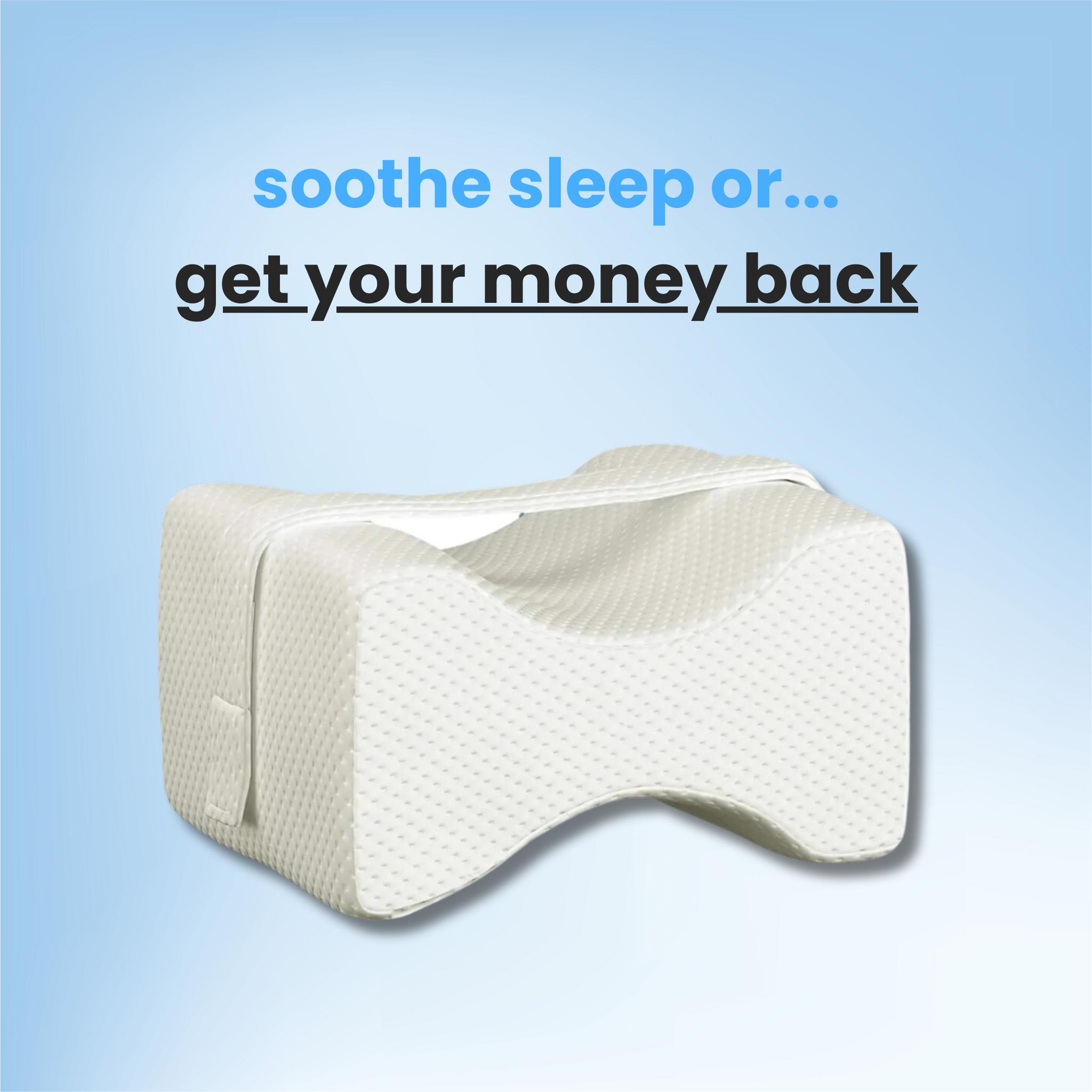 Aurenza Shop Therava™ Leg Pillow showing a comfortable, ergonomic pillow designed for leg support and relaxation.