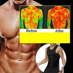 A man wearing the MenSlimZ Gynecomastia Compression Tank Top by Aurenza Shop, showing a close-up of the fitted, supportive fabric.