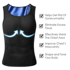 Aurenza Shop MenSlimZ gynecomastia compression tank top in black, designed for chest flattening and support.