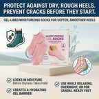 Aurenza Shop gel moisturizing socks designed for spa-soft, smooth heels, showing the soft, gel-filled fabric covering the feet.