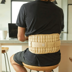 Aurenza Shop Therava™ Press Belt in black, featuring adjustable straps and ergonomic design for lumbar support and comfort.