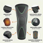 Aurenza Shop non-slip compression knee sleeve for running and gym support, shown in black with a snug fit around the knee.