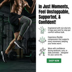 Aurenza Shop non-slip compression knee sleeve for running and gym support, shown on a person's knee for stability and comfort.