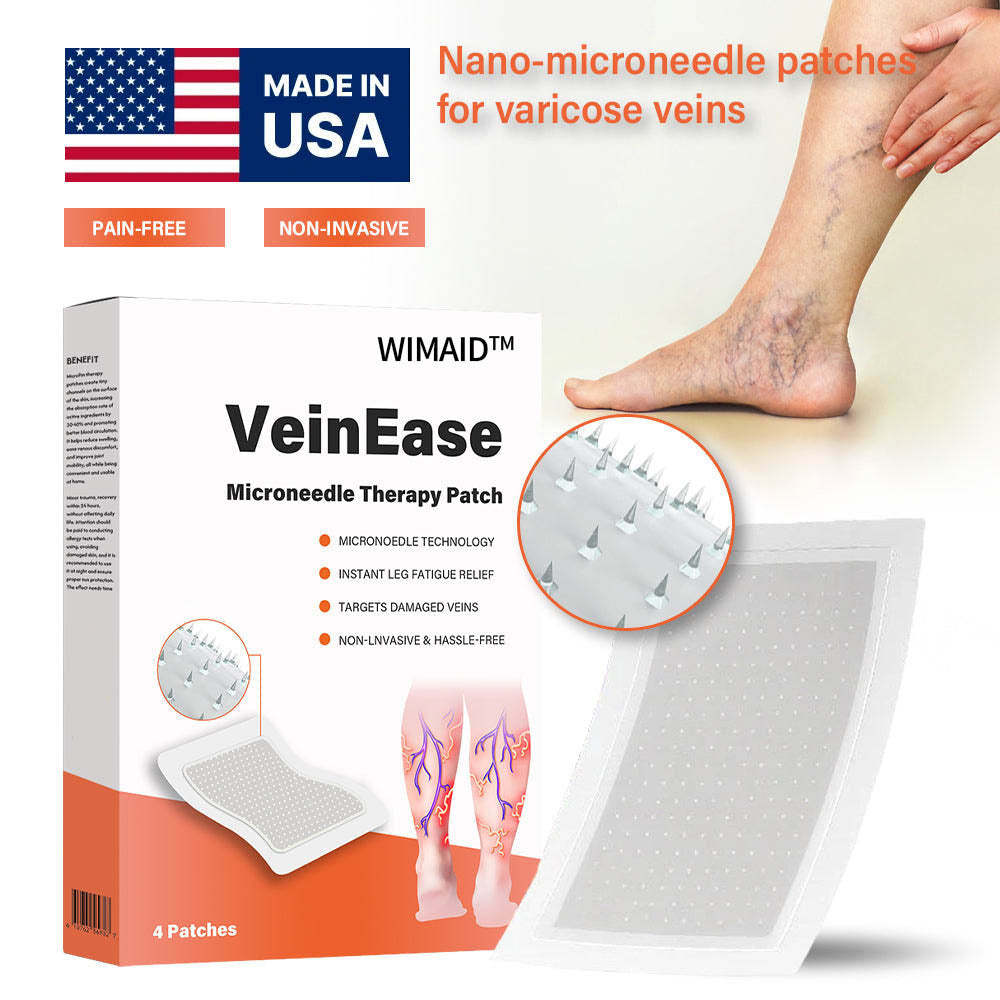 A skin vein therapy patch by Aurenza Shop, featuring small microneedles designed for vein treatment and skin rejuvenation.