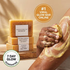Aurenza Shop turmeric and kojic acid soap bar for body and face with natural ingredients and brightening properties.