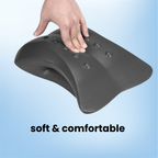Black Therava™ 4-in-1 back and neck stretcher by Aurenza Shop, showing its ergonomic design for spinal relief and posture improvement.