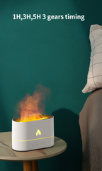 A screenshot of the HumidiFire™ humidifier by Aurenza Shop showing its sleek design and control panel.