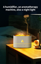 Screenshot of HumidiFire™ humidifier by Aurenza Shop showing its sleek design and control panel in a modern home setting.