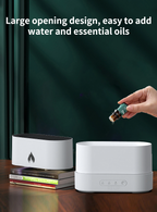 Aurenza Shop HumidiFire™ humidifier with digital display and sleek design, shown in a close-up image.