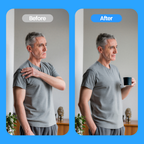 Aurenza Shop Retexes® Compression Shoulder Sleeve shown on a model, providing support and stability for shoulder injuries.