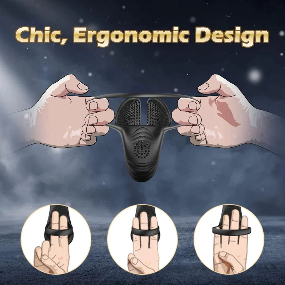 Mens Silicone Ring Resonance Electric Massager