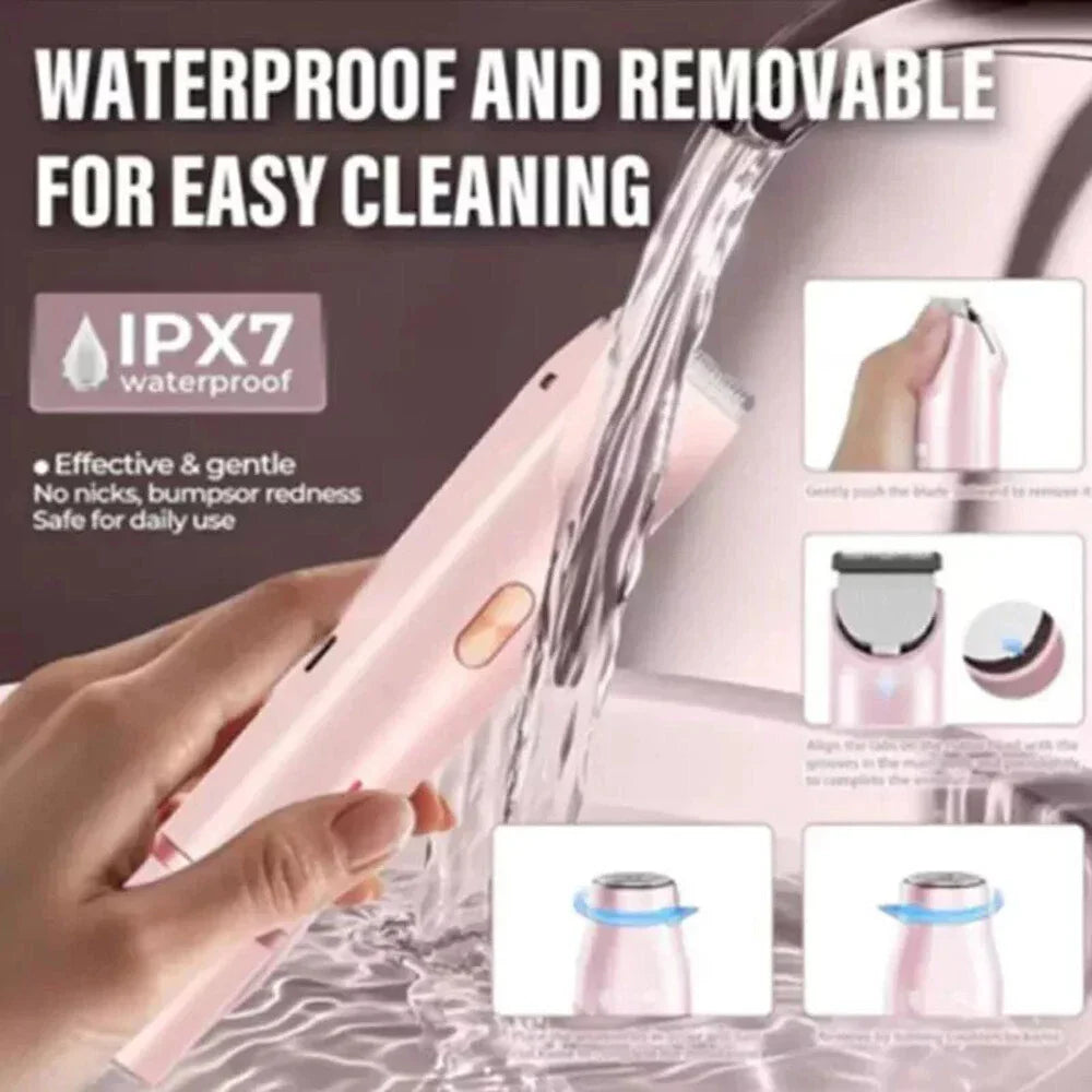 2 in 1 Dual Head Electric Lady Waterproof Shaver Razor For Women Private Area