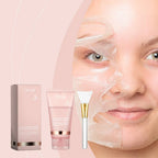 Serenzza collagen overnight peel-off facial mask showing a clear gel with collagen and hydrating ingredients for skin renewal.