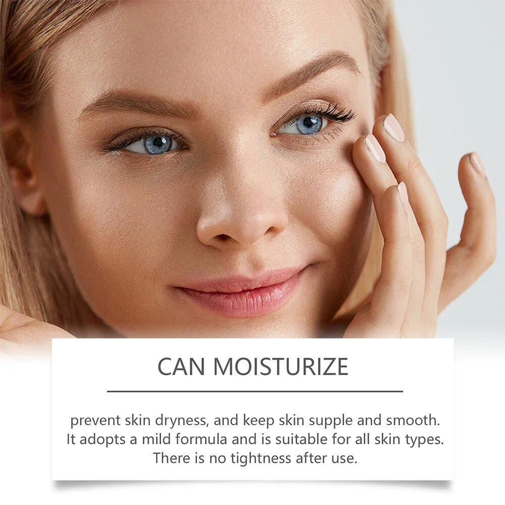 Serenzza collagen overnight peel-off facial mask showing a clear, smooth gel layer ready for application on the skin.