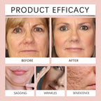 Serenzza Collagen Overnight Peel-Off Facial Mask with deep hydration and skin renewal, showing the mask applied on a woman's face.