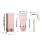 Serenzza collagen overnight peel-off facial mask showing a clear, smooth mask applied to a person's face for skin renewal and hydration