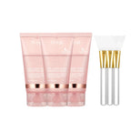 Serenzza Collagen Overnight Peel-Off Facial Mask showing a clear mask with collagen and hydration ingredients, ready for skin renewal.