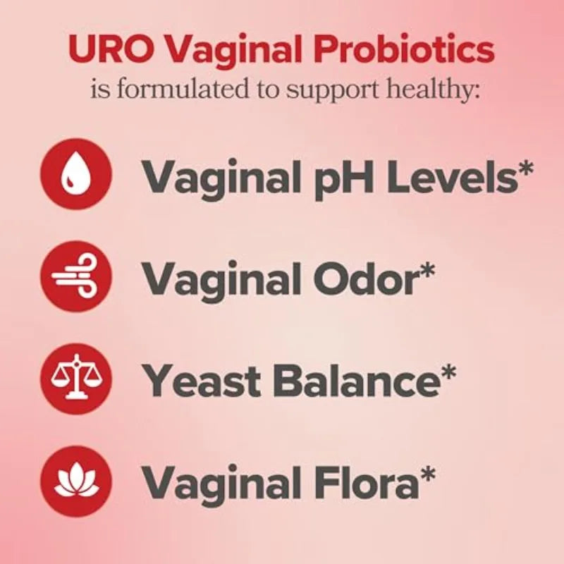 Serenza women's probiotic capsules with Lactobacillus and XOS prebiotics for gut health and pH balance, shown in bottle.