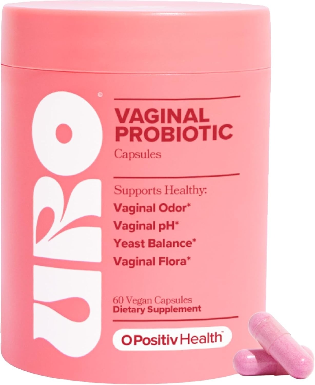Serenza women's probiotic capsules with Lactobacillus and XOS prebiotics for gut health and pH balance.