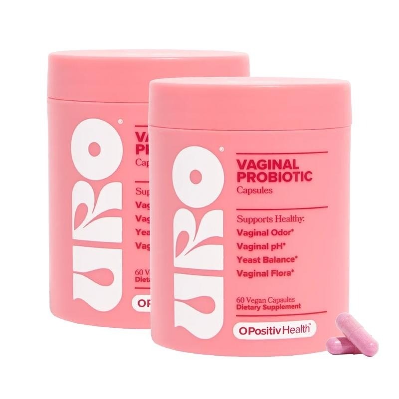 Serenzza women's probiotic capsules with Lactobacillus and XOS prebiotics for gut health and pH balance, shown in the image.